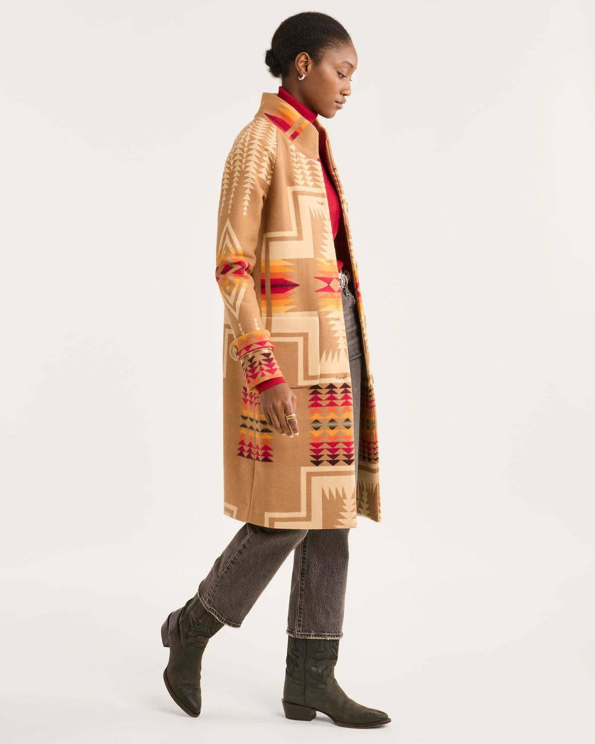 1930's Archive Coat<br>Tan Harding Jacquard