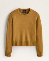 Relaxed Shetland Crew Pullover<br>Deep Gold