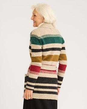 Camp Stripe Cardigan <br> Ivory Multi Stripe