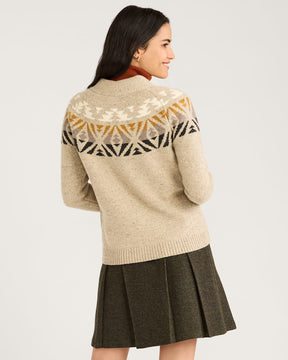 Fair Isle Cardigan<br>Oatmeal Multi