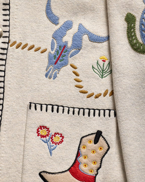 WOMEN'S SOUVENIR CARDIGAN<br>OATMEAL MULTI