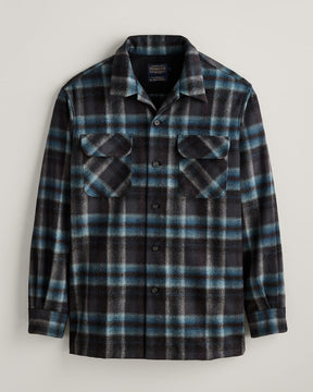 Board Shirt<br>Grey Mix/Aqua Plaid