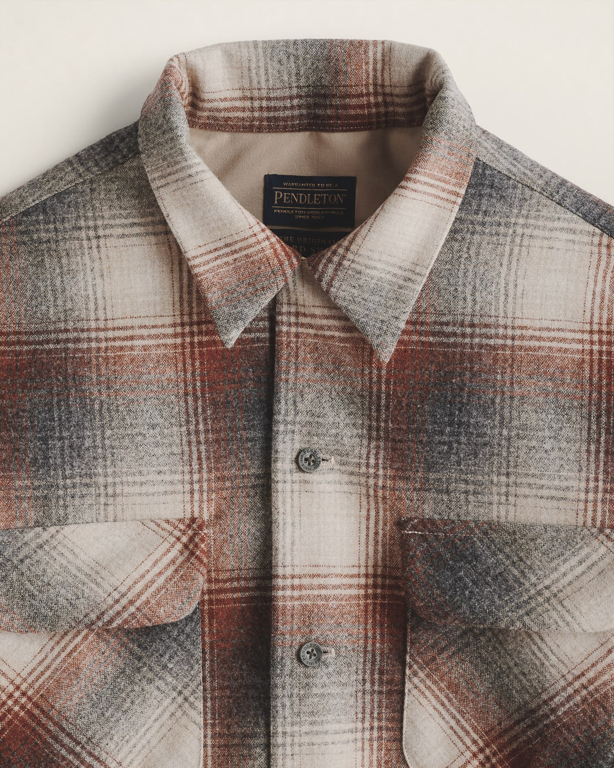 MEN'S PLAID BOARD SHIRT<br>RED/GREY MIX PLAID