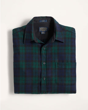 MEN'S PLAID LODGE SHIRT<br>BLACK WATCH TARTAN