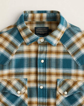 Wyatt Shirt<br>Blue/Bronze Plaid