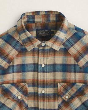 Wyatt Shirt<br>Khaki/Brown/Blue Plaid