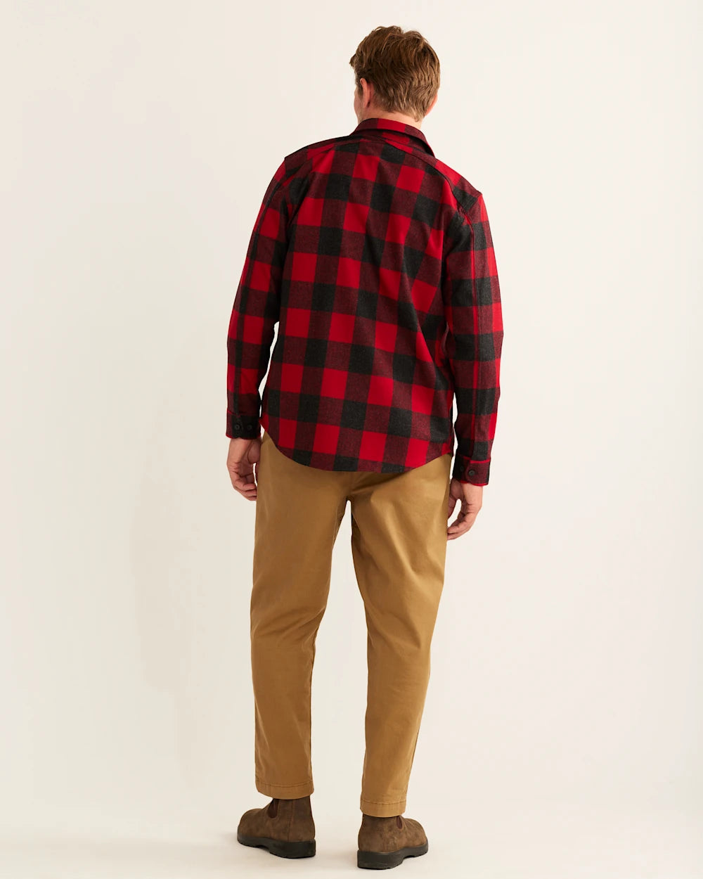 MEN'S BUFFALO CHECK SCOUT SHIRT<br>RED/OXFORD