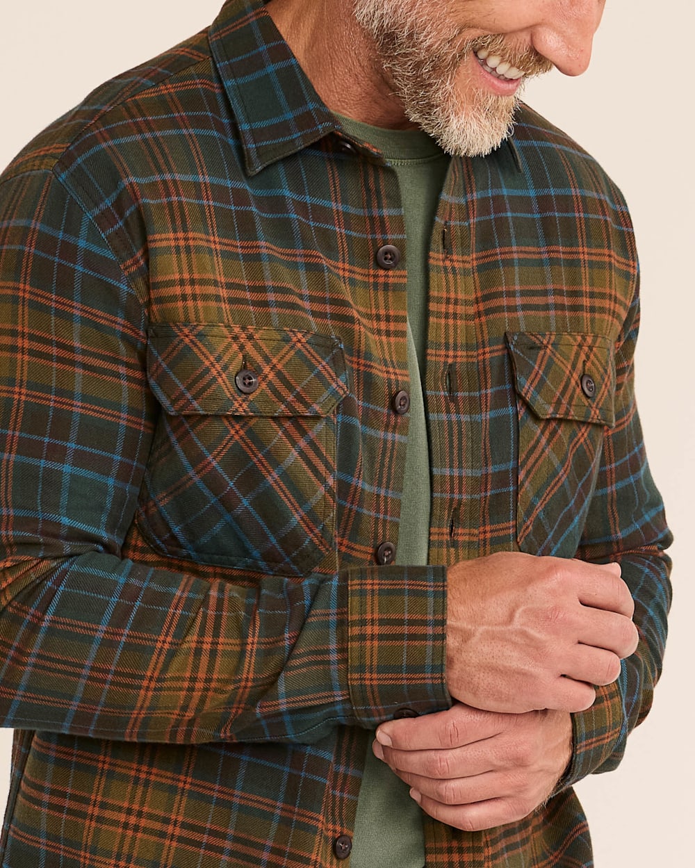 Burnside Shirt<br>Olive/Blue/Rust Plaid