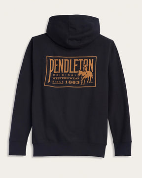 MEN'S ORIGINAL WESTERN GRAPHIC HOODIE<br>BLACK/GOLD