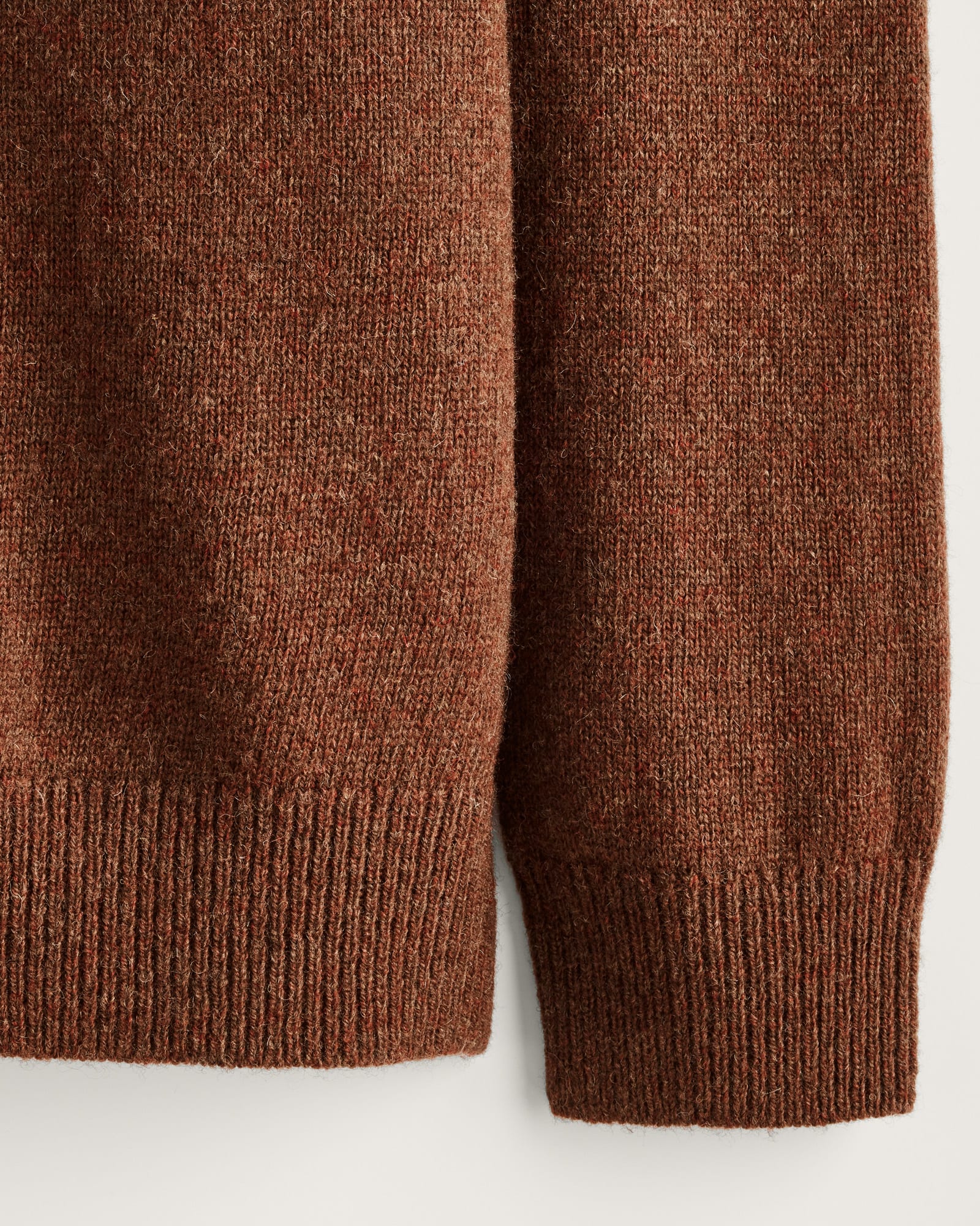 MEN'S SHETLAND COLLECTION HALF-ZIP SWEATER<br>SPICED HEATHER