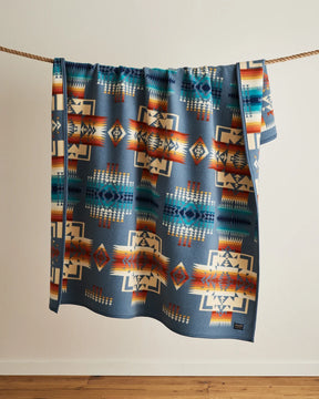 Chief Joseph Jacquard Blanket<br>Slate