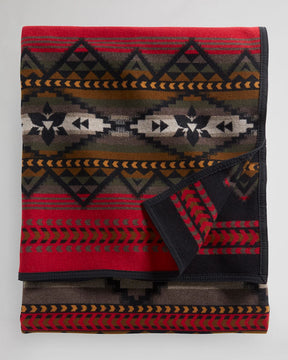 LOST TRAIL BLANKET<br>RED/BLACK