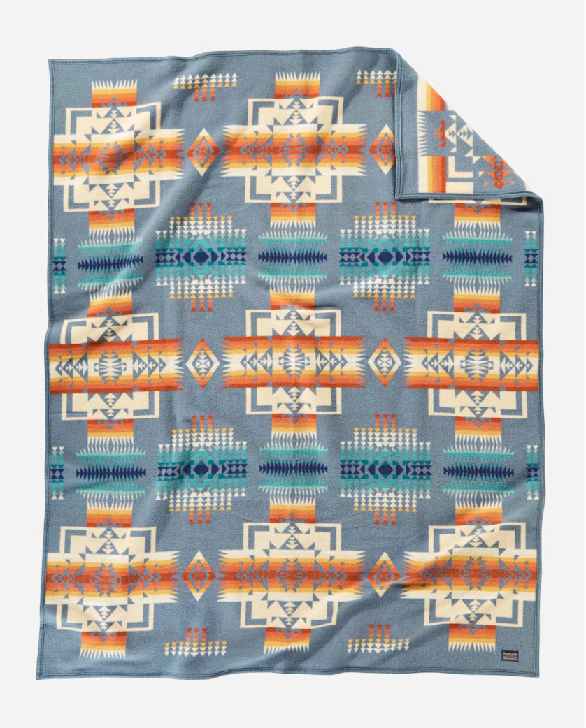 Chief Joseph Jacquard Blanket<br>Slate