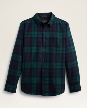 MEN'S PLAID LODGE SHIRT<br>BLACK WATCH TARTAN