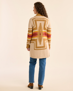 Harding Open Front Cardigan<br>Sandshell Multi