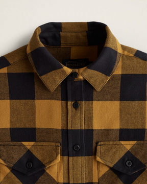 Madison Flannel Shirt<br>Black/Gold Buffalo Check