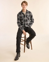 MEN'S PLAID BOARD SHIRT<br>GREY MIX MULTI PLAID