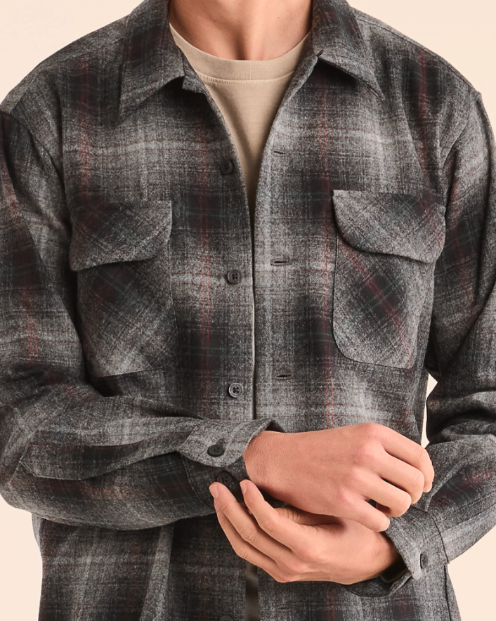 Board Shirt<br>Grey Mix Multi Plaid