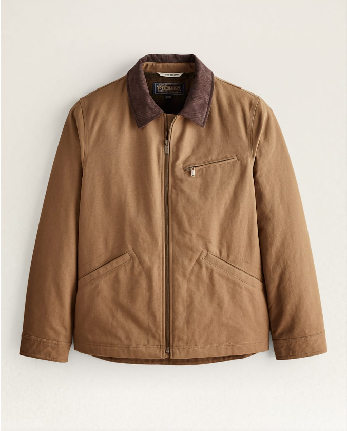 Tahoma - Canvas Trucker Jacket<br>Saddle