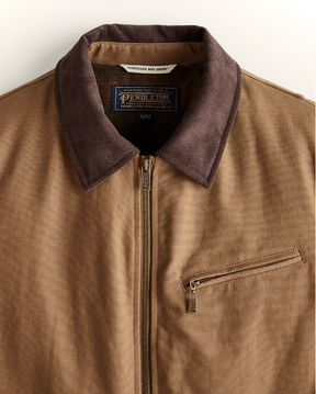 Tahoma - Canvas Trucker Jacket<br>Saddle