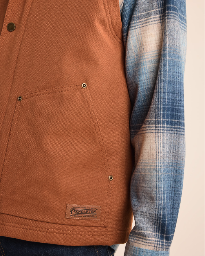 Pine Grove - Canvas Vest<br>Whiskey