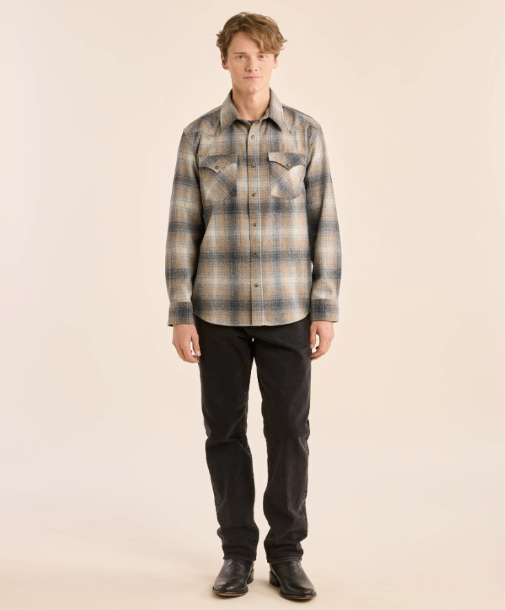 Canyon Shirt<br>Grey Mix/Tan Mix Plaid