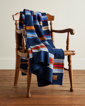 Bridger Stripe Throw<br>Navy