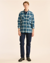 Burnside Shirt<br>Navy/Blue/Grey Plaid