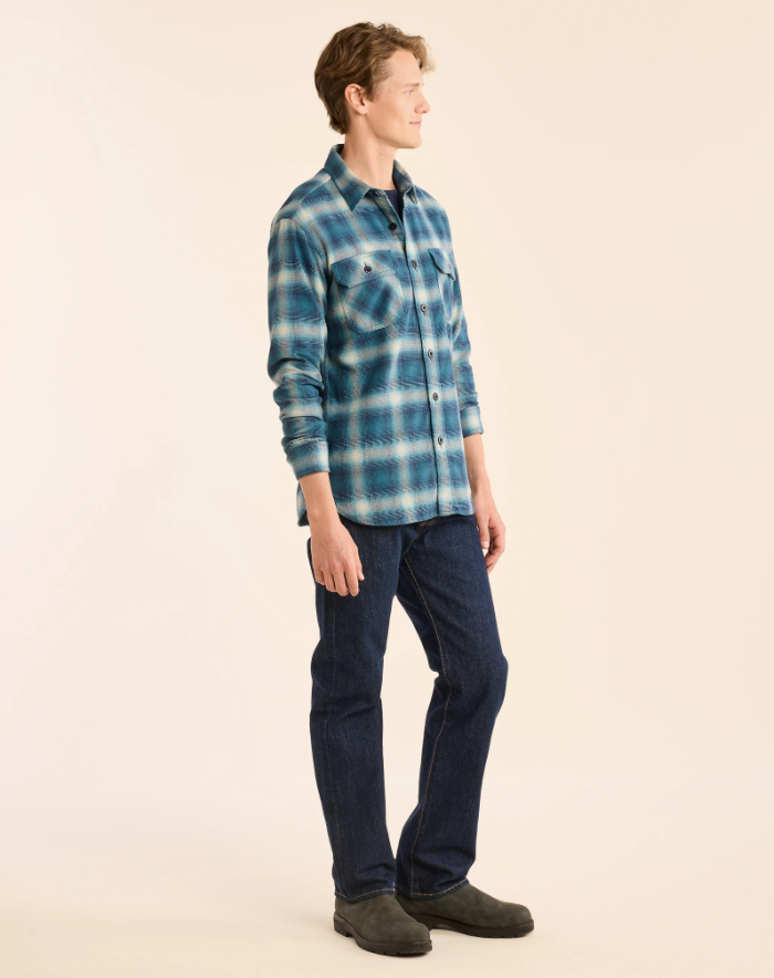 Burnside Shirt<br>Navy/Blue/Grey Plaid