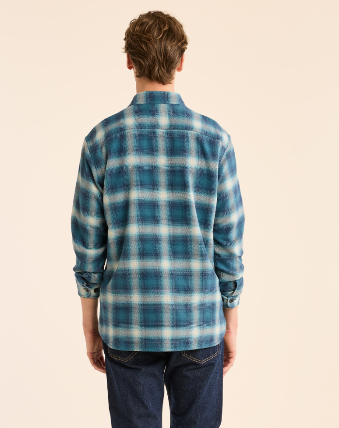 Burnside Shirt<br>Navy/Blue/Grey Plaid