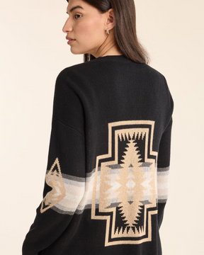 Sierra Springs Cardigan<br>Black Harding Multi