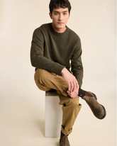 MEN'S SHETLAND COLLECTION SWEATER<br>CAMO HEATHER