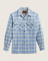 MEN'S PLAID BOARD SHIRT<br>LIGHT BLUE OMBRE