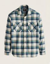 Burnside Shirt<br>Cream/Green/Blue Plaid