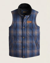 Cody - Quilted Vest<br>Blue Tan Ombre