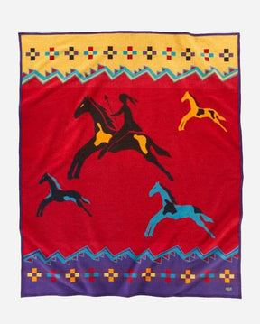 CELEBRATE THE HORSE BLANKET<br>RED MULTI